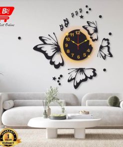 Butterfly Laminated Wall Clock