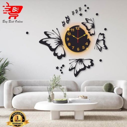 Butterfly Laminated Wall Clock