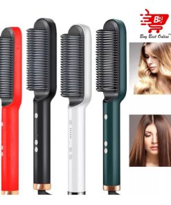 Hair Straightener Iron Brush Straight Hair Comb 2-in-1